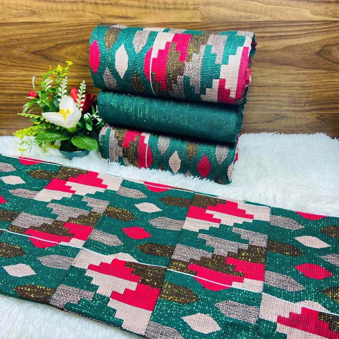 8 Yards Hand Woven Kente Fabric - For Women/plain inclusive