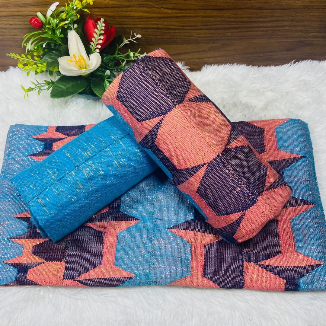 6 Yards Hand Woven Kente Fabric - For woman