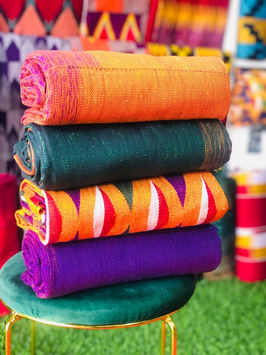 8 Yards Ombre &amp; Kente Fabric Design - For Women