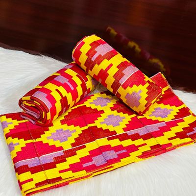 6 Yards Hand Woven Kente Fabric - For woman