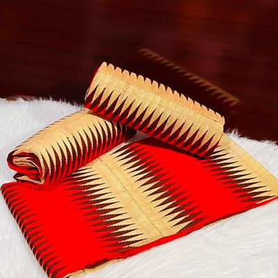 6 Yards Hand Woven Kente Fabric - For woman- FulL Design/plain option
