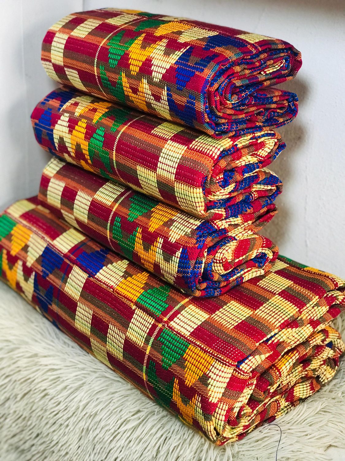 Man and Women Hand Woven Kente Fabric - Unisex