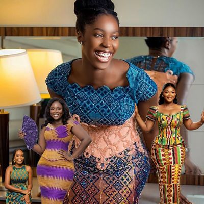 Women Kente -  6 Yards / All Design/ Plain Option