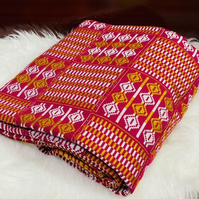 Men Kente Cloth / wine - Ghana men Kente fabric
