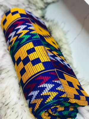Men Kente Cloth / wine - Ghana men Kente fabric