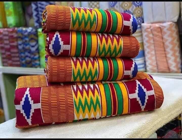 Man and Women Hand Woven Kente Fabric - Unisex