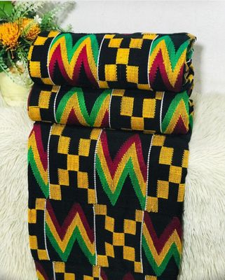6 Yards Fatia Kente Fabric - For woman- Full Design/plain option