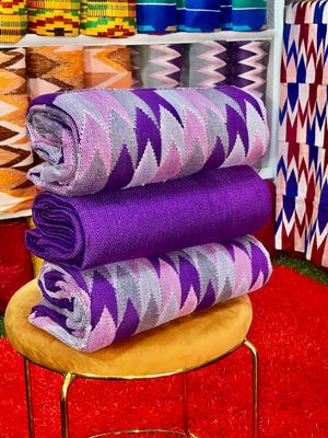 6 Yards Violet Kente Fabric - For woman