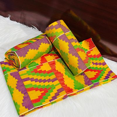 6 Yards Hand Woven Kente Fabric - For woman