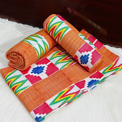 6 Yards Hand Woven Kente Fabric - For woman
