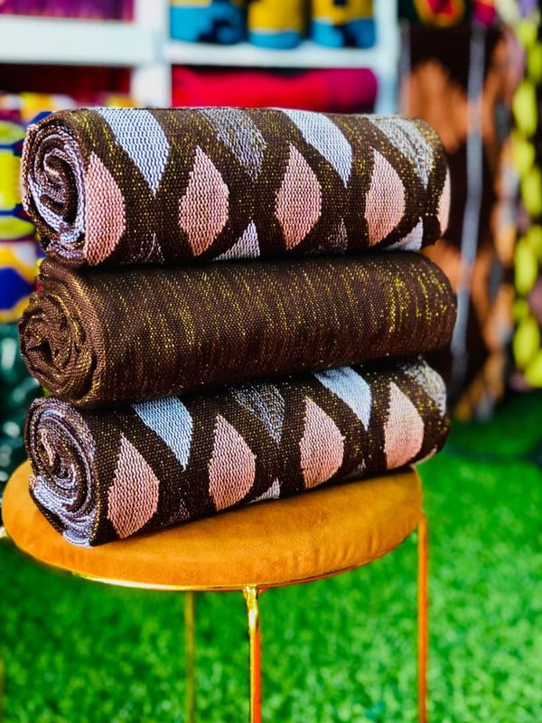 6 Yards Coffee Brow Fabric - For woman/multicolor