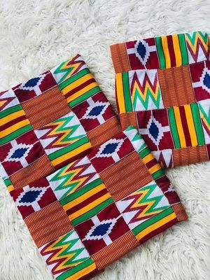 6 Yards Hand Woven Kente Fabric - For woman