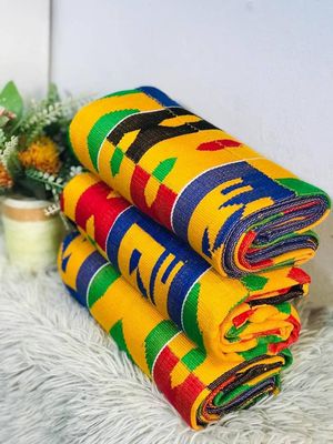 6 Yards Royal Kente Fabric - For woman/multi color