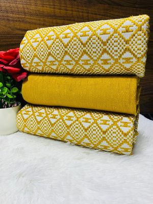 6 Yards Gold / White Kente Fabric- women only