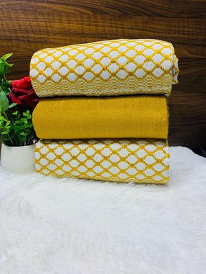 6 Yards Gold / White Kente Fabric- women only