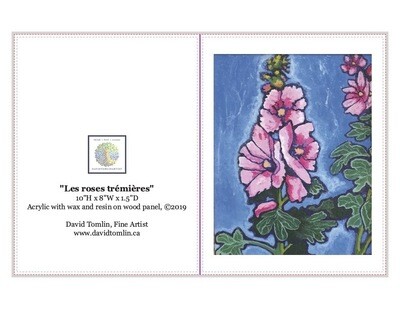 &quot;Les roses trémières&quot;-ArtCard