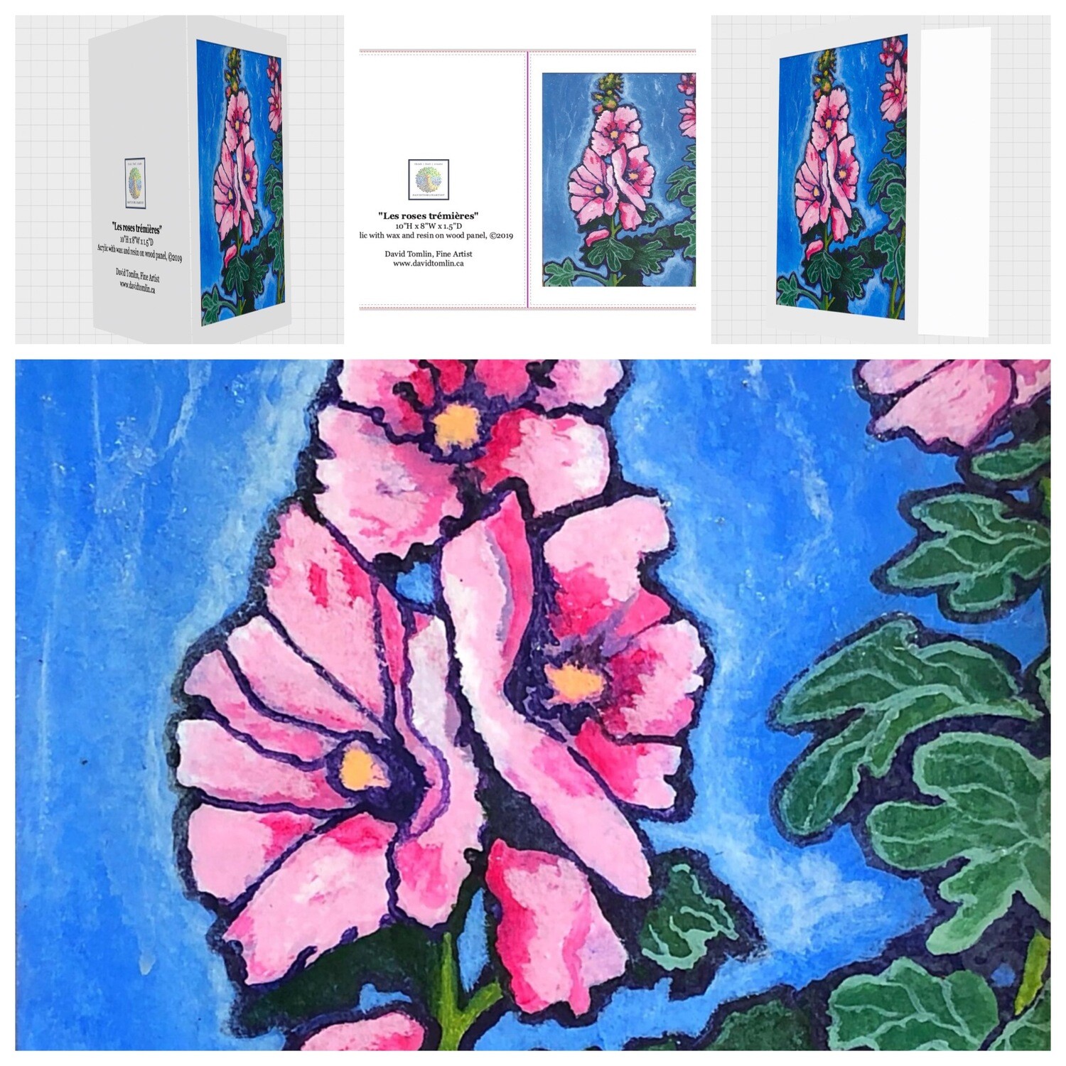 &quot;Les roses trémières&quot;-ArtCard