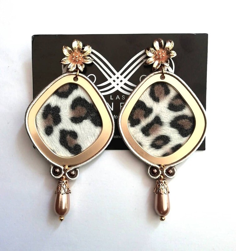 Pendientes artesanales animal print (bajo encargo)