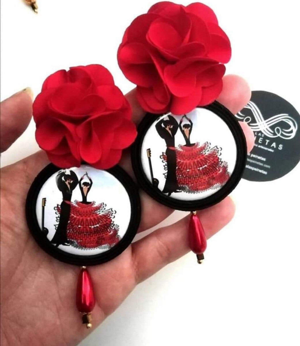 Pendientes duo flamenco