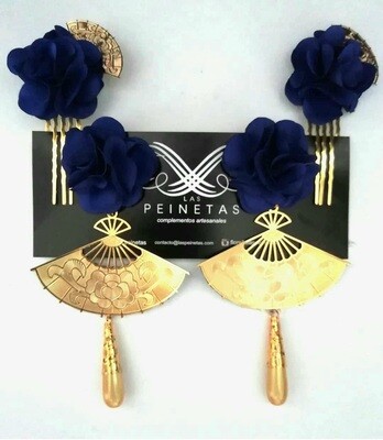 Conjunto abanicos y flores (encargo)