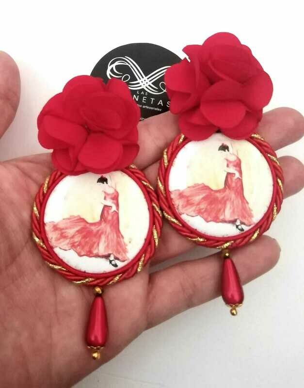 Pendientes flamenca
