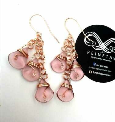 Pendientes rosa