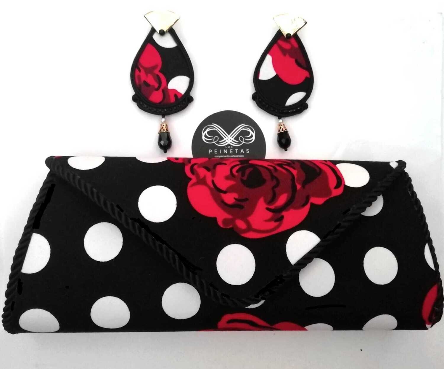 Conjunto lunares y flor