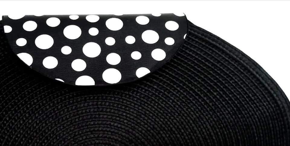 Bolso lunares rafia
