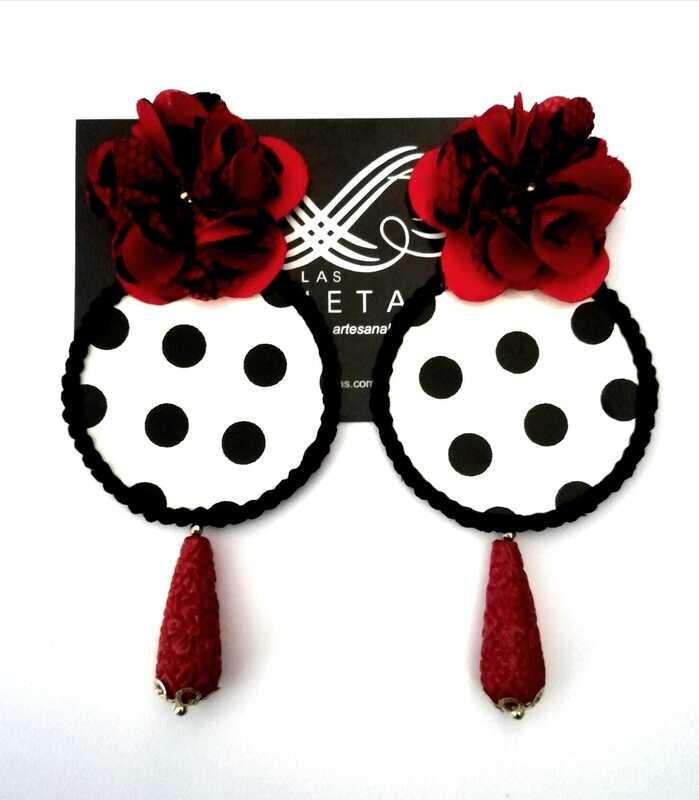 Pendientes flor de encaje