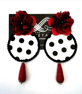 Pendientes flor de encaje (encargo)