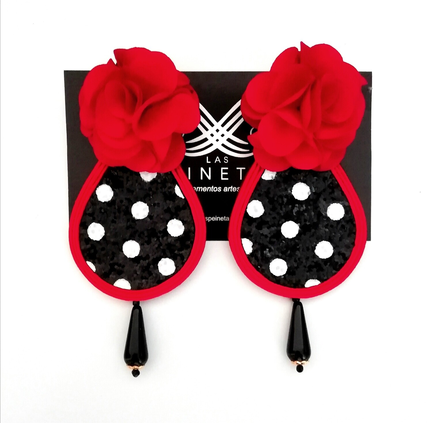 Pendientes artesanales brillo