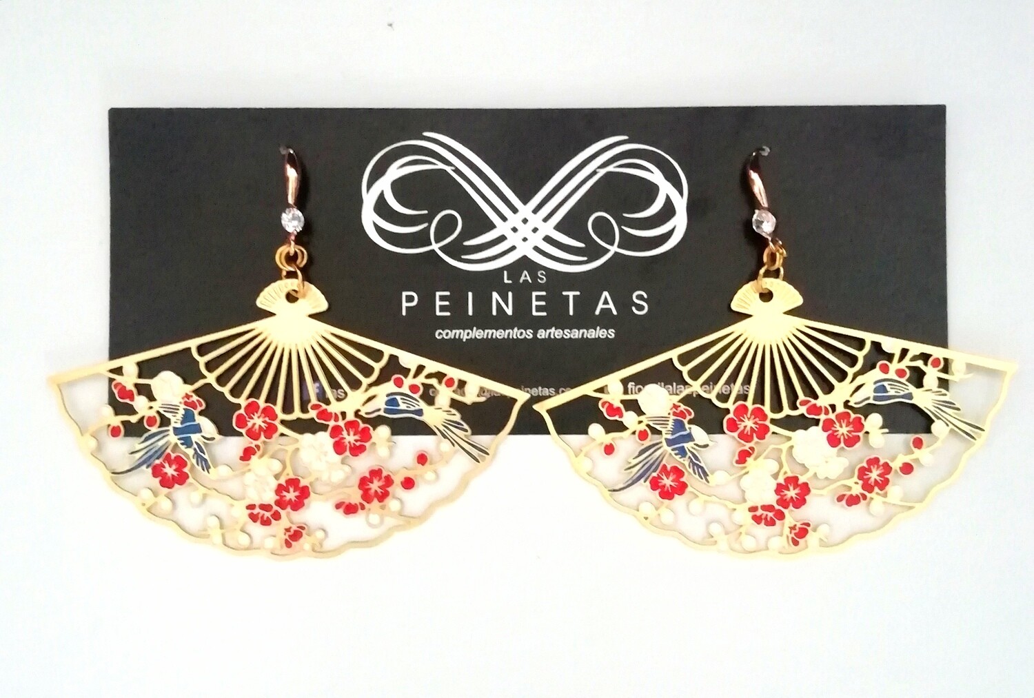 Pendientes abanicos pájaros