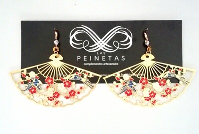 Pendientes abanicos pájaros