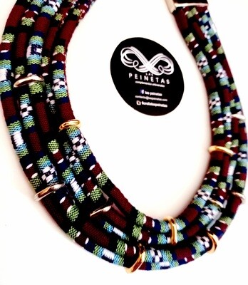 Gargantilla étnica triple artesanal 