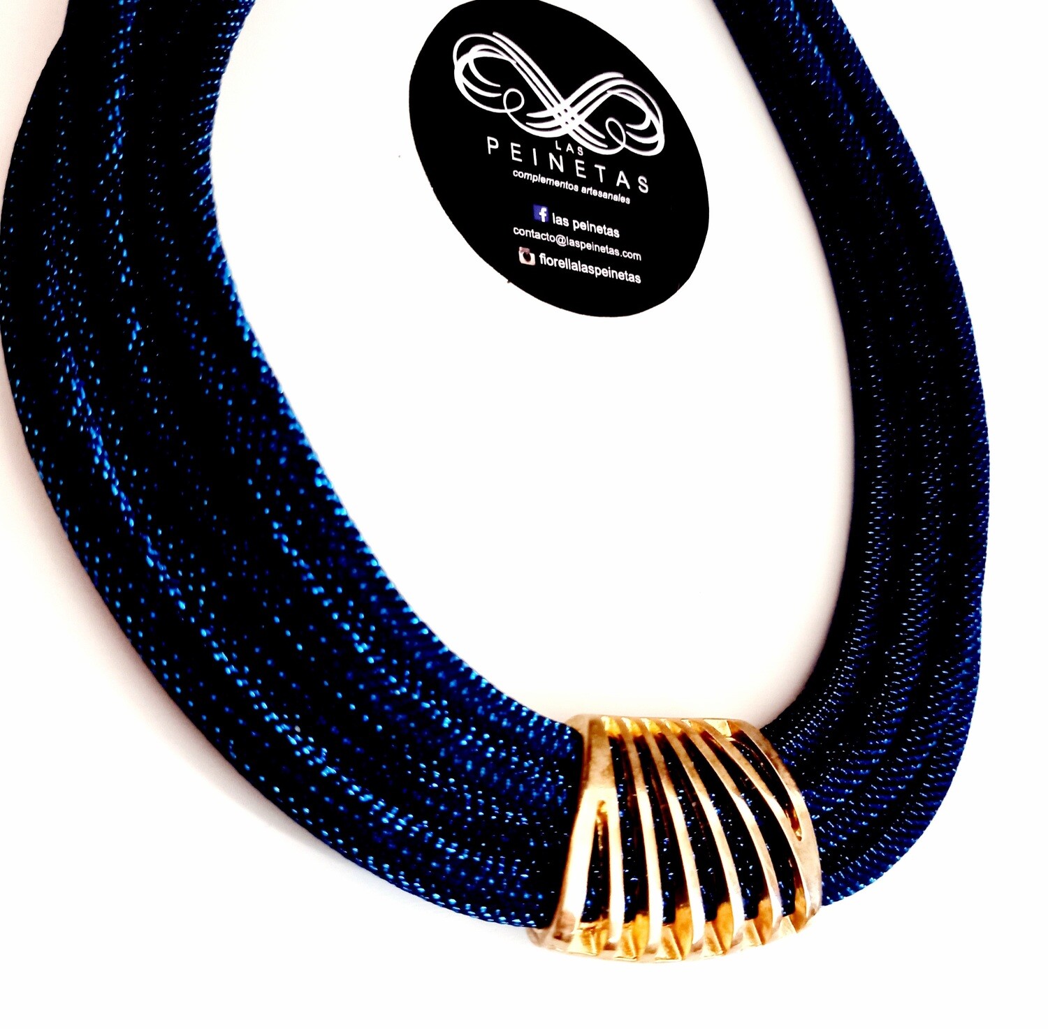 Gargantilla azul brillo