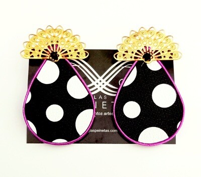 Pendientes lunares polipiel