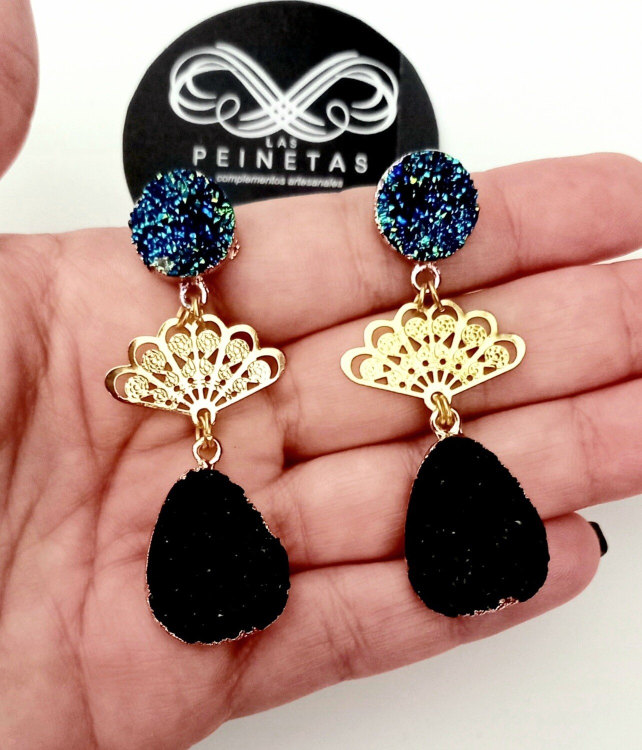 Pendientes druzy