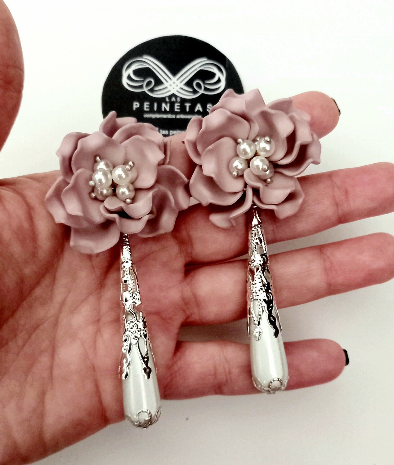 Pendientes Rosa