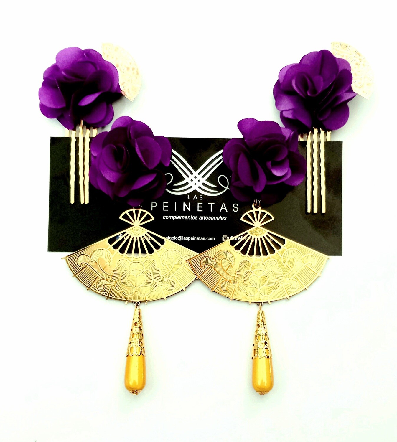 Conjunto dorado y buganvilla