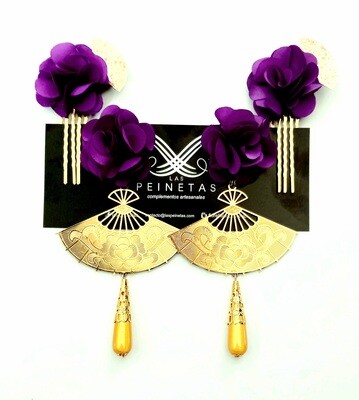 Conjunto dorado y buganvilla (encargo)