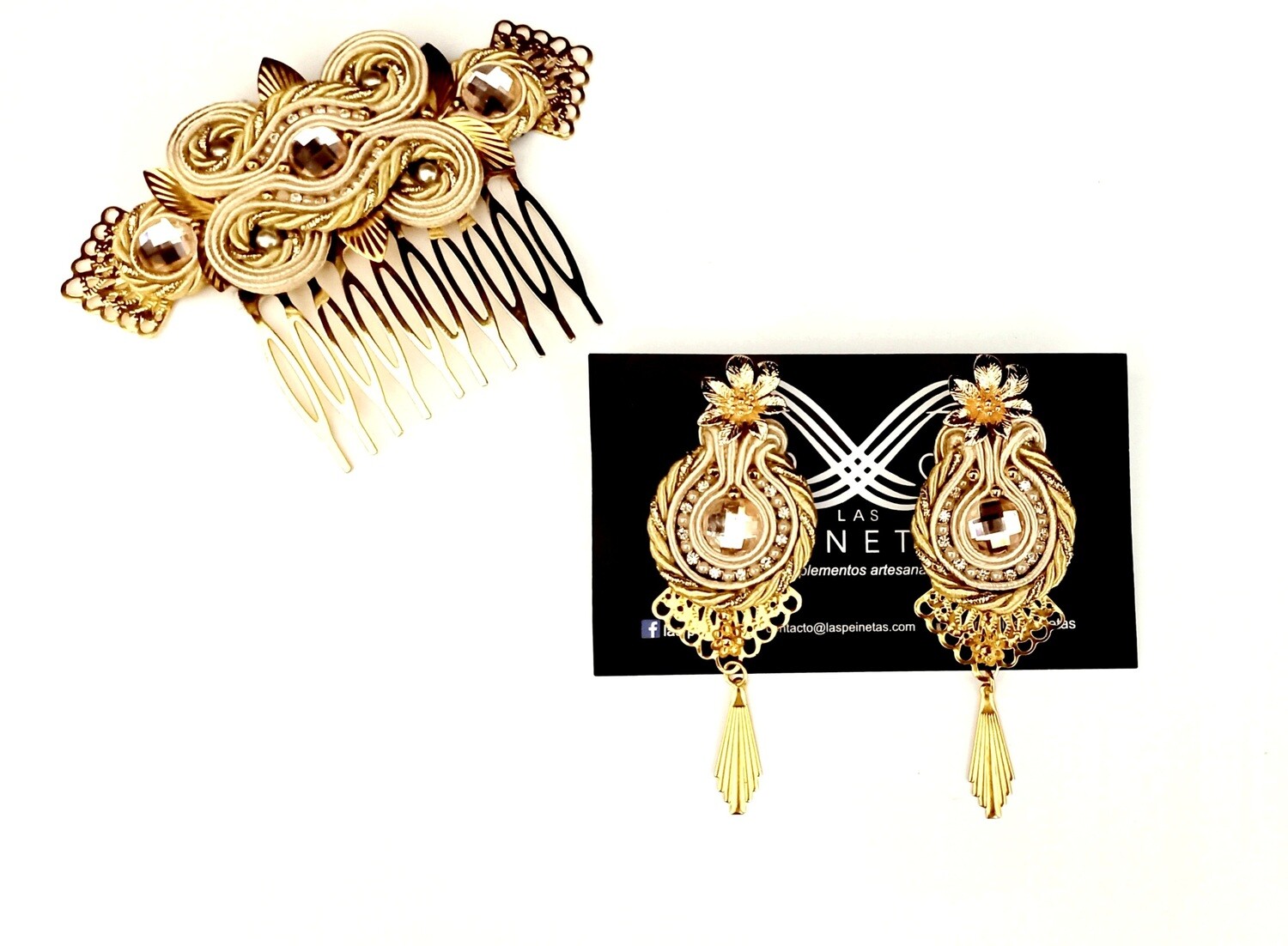 Set artesanal dorado