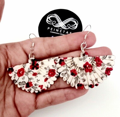 Abanicos flores rojas Abanicos flores rojas