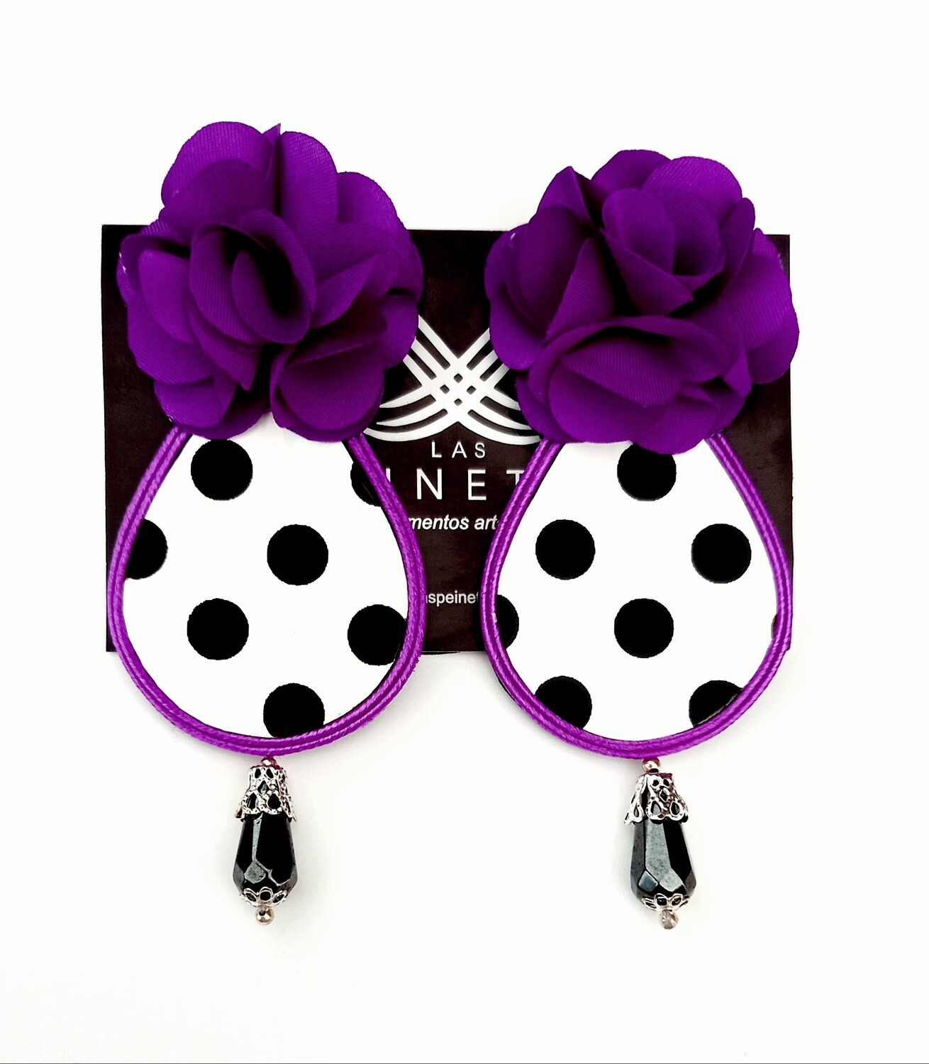 Pendientes lunares buganvilla (encargo)