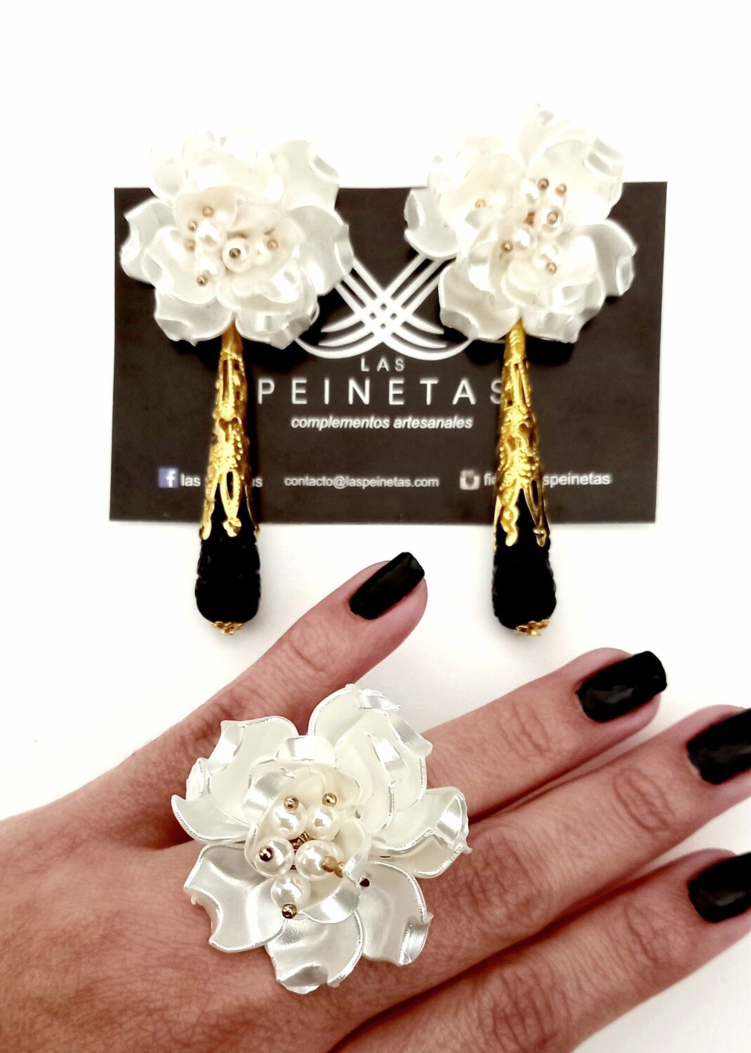 Set flor blanca