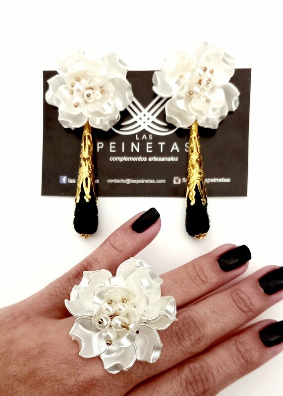 Set flor blanca