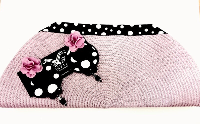 Conjunto Rosa palo y lunares