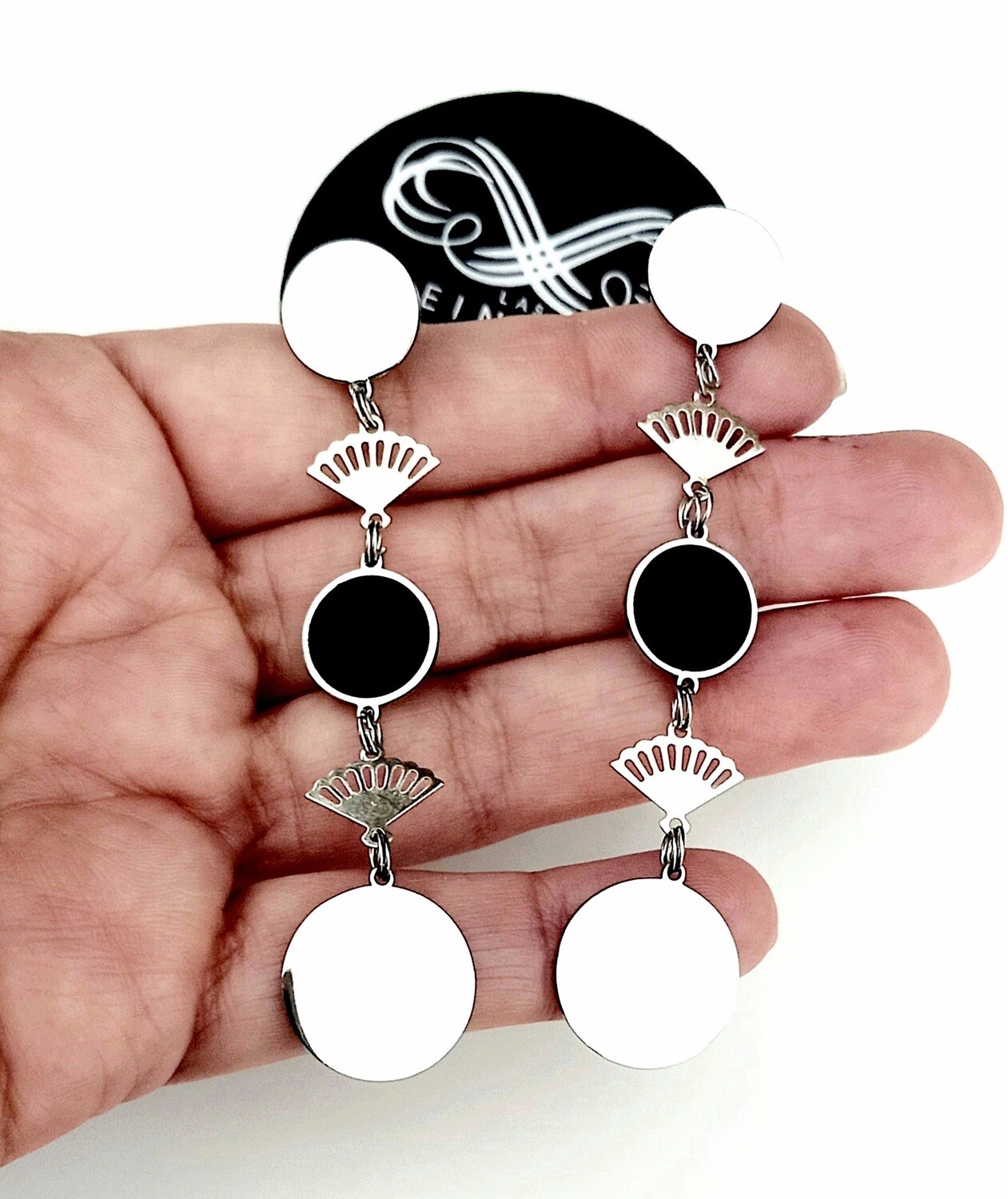 Pendientes largos acero inoxidable