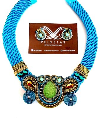 Conjunto turquesa y verde
