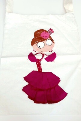 Bolsa artesanal pintada a mano