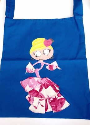 Bolsa artesanal pintada a mano